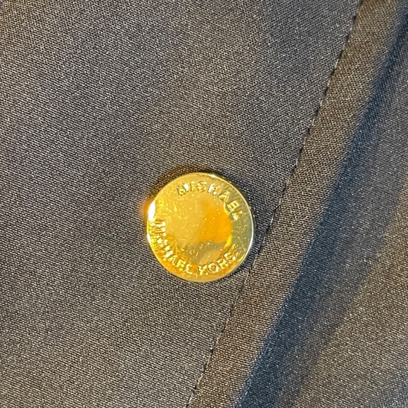 Black windbreaker jacket zip up with gold accents - Picture 9 of 16